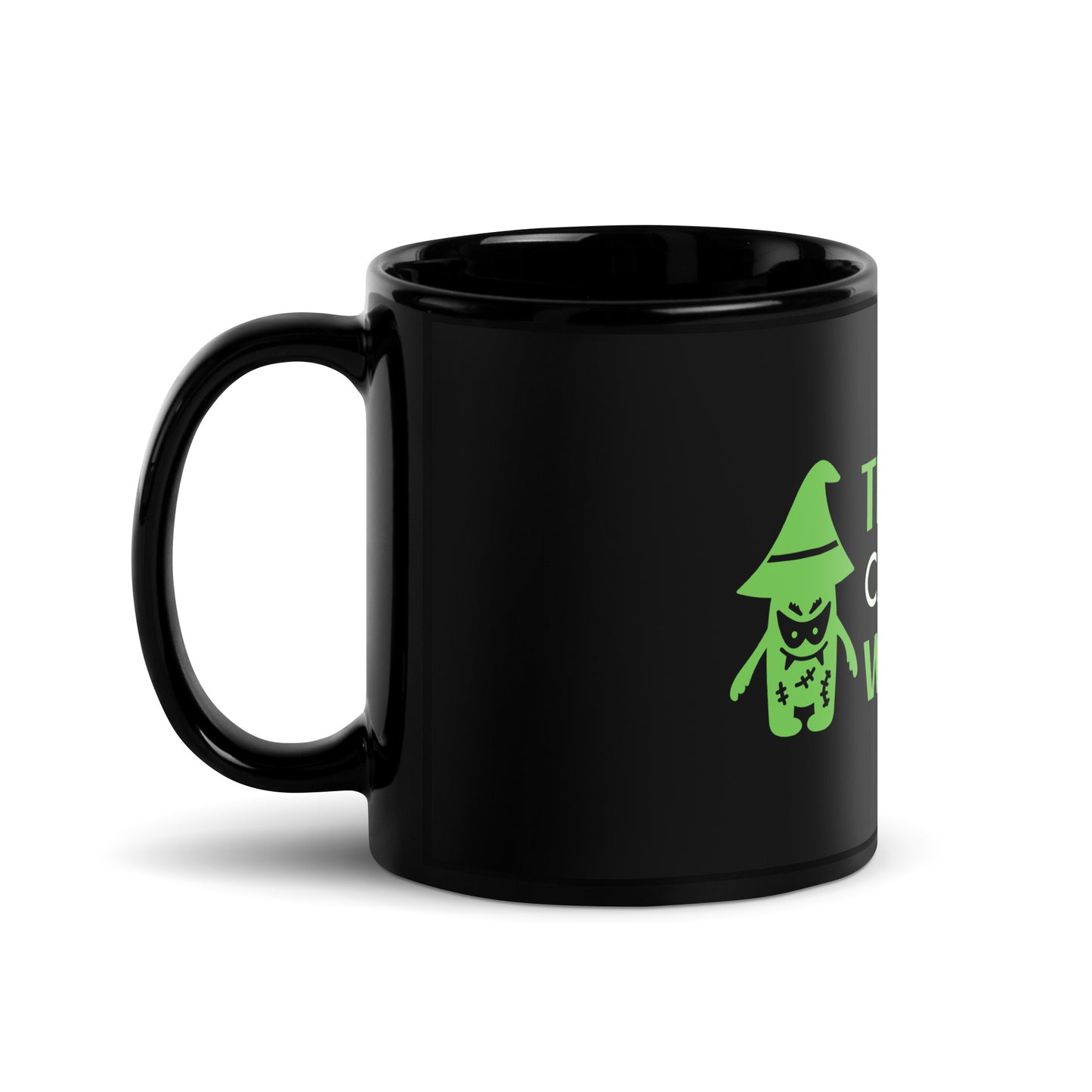 This Witch Can Be Bribed With Coffee Black Glossy Mug