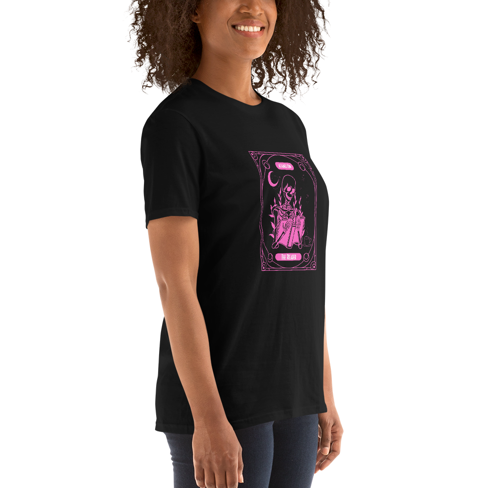 The Reader Tarot Short-Sleeve Unisex T-Shirt (Pink)