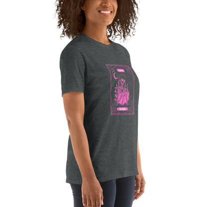 The Reader Tarot Short-Sleeve Unisex T-Shirt (Pink)