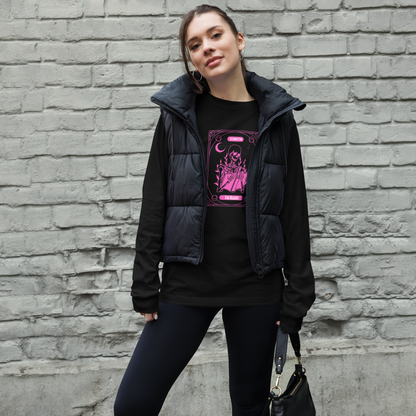 The Reader Tarot Unisex Long Sleeve Tee (Pink)
