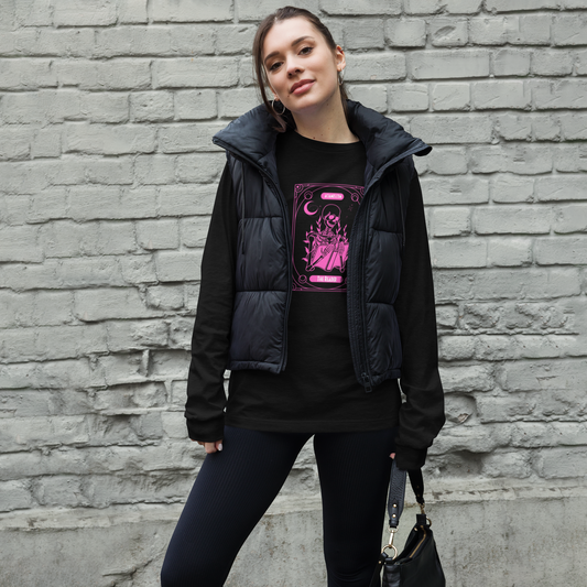 The Reader Tarot Unisex Long Sleeve Tee (Pink)